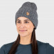 Bonnet à mailles côtelées 100 % laine Fjällräven Byron Hat - Gris Foncé/Graphite