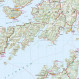 Carte routière et touristique des îles Lofoten au 1/250 000.
