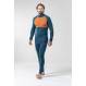 Devold Expedition Merino 235 Z.Neck Man-Bleu Orange/Flame Flood