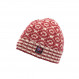 Bonnet en pure laine vierge Devold Svalbard Wool Beanie-Rouge-Hindeberry/Offwhite
