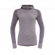 Sous-vêtement doux et confortable Devold Kvitegga Merino 230 Hoodie Woman-Orchid