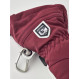 Moufles chaudes en cuir avec doublure amovible en polaire Hestra Heli Ski Female Mitt-Bordeaux