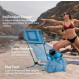 Siège de plage en tissu Mesh résistant Helinox Beach Chair Mesh (re) - Bleu/Blue Mesh