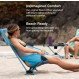Siège de plage en tissu Mesh résistant Helinox Beach Chair Mesh (re) - Bleu/Blue Mesh