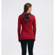 Aclima WarmWool Hood Sweater W/Zip Woman - Bordeaux/ Fig/Red Dahlia
