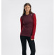 Aclima WarmWool Hood Sweater W/Zip Woman - Bordeaux/ Fig/Red Dahlia
