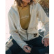 Veste fine et chaude femme en laine mérinos Lundhags Tived Merino Hoodie W-Blanc/White
