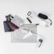 Trousse de toilette ultralégère imperméable Matador FlatPak Zipper Toiletry Case - Gris clair/White