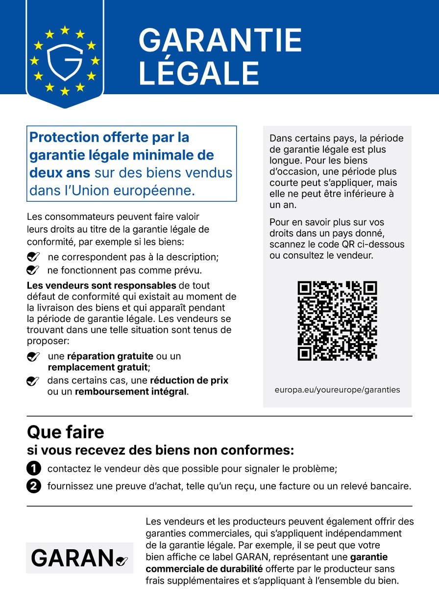 Garantie l&eacute;gale Garan